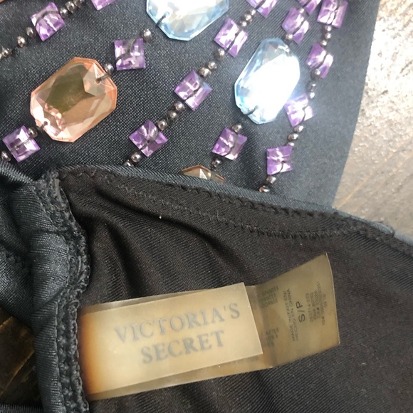 Victoria Secret Bejeweled Gray Bikini Top SZ Small - Picture 2 of 3